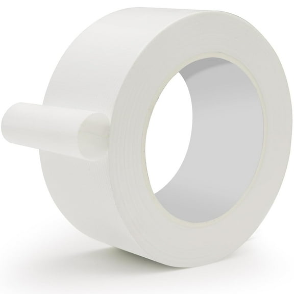 White Duct Tape Heavy Duty Waterproof, 2 Inches x 32 Yards, Strong, Durable, Easy-Tear by Hand, Residue-Free for Home Repairs, Fixed Carpet Edge, DIY Projects