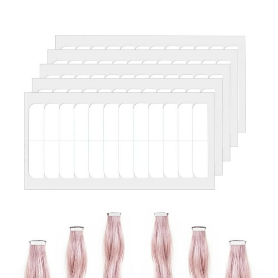 White Durable Double Sided Hair Tape,QZS Portable Hair Extension Tape,1.57x0.3inch Hair Adhesive Supplies for Home Use