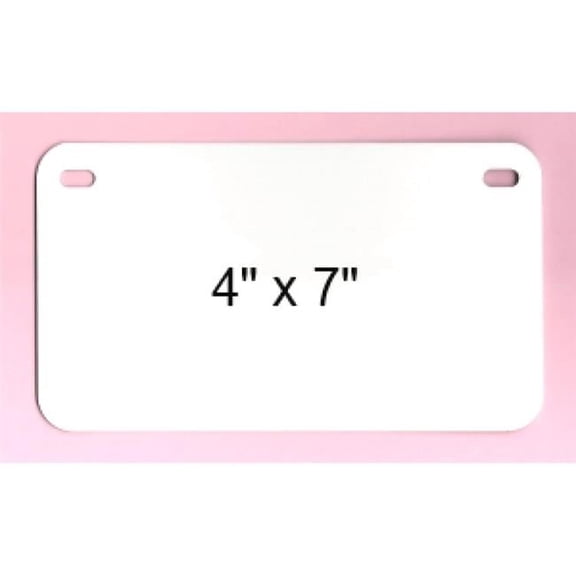White Dye Sublimation .025 Aluminum Motorcycle License Plate Blanks 30pk
