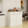 thumbnail image 1 of White E1 MDF Kitchen Trash Cabinet with 2 Drawers & Tilt-Out Compartment - Fits 10 Gallon Bins, 1 of 11