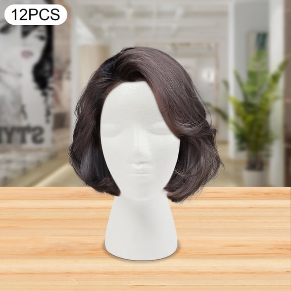 White EPS 58*35*44cm 12 Packaged Foam Head Mold Female Wig Display Head Hairstyle Practice Head Mold
