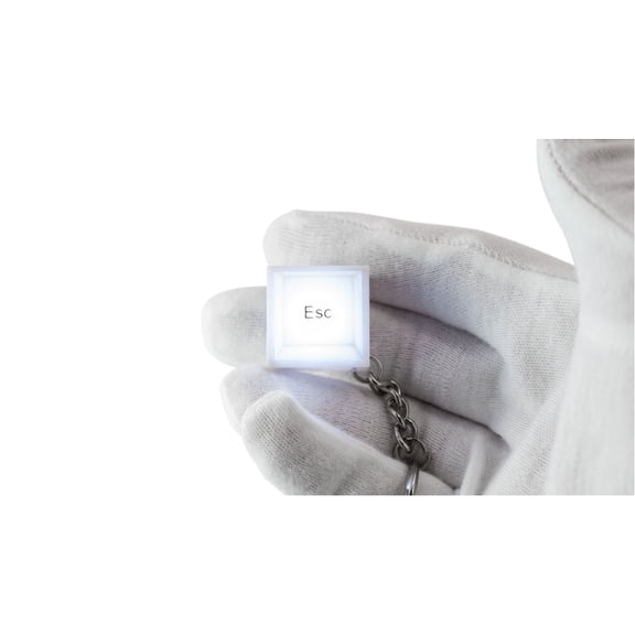 White ESC Keyboard Button with High-Quality Fidget & LED Effects