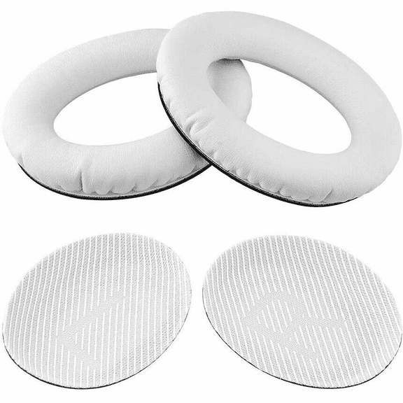 White Ear Pads for Bose QuietComfort QC35 Headphones Replacement Soft Cushion