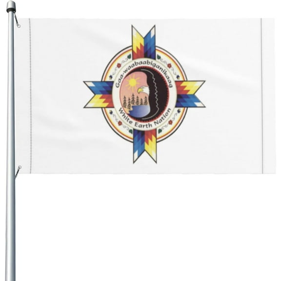 White Earth Ojibwe Flag 3x5 Ft UV Resistant Durable Quality Decoration Yard Indoor Garden Banners