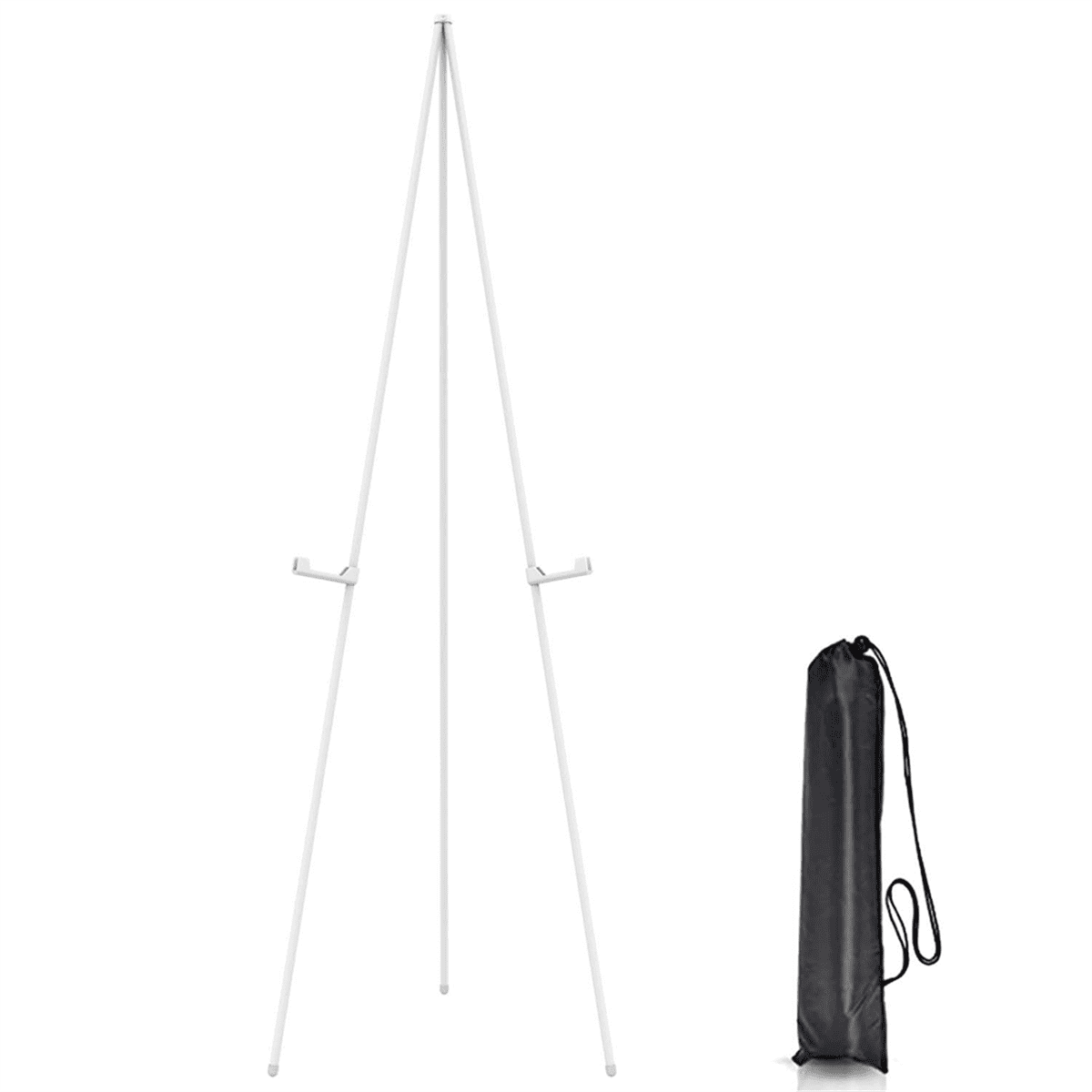 JEAWIWI Easel Stand 66 Inches 3 Pcs, Lightweight Adjustable Art Easel for  Display, Wedding Sign, Poster, White Metal Easel with Portable Bag