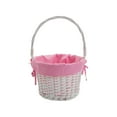 thumbnail image 1 of White Easter Basket with Pink Liner, 1 of 2