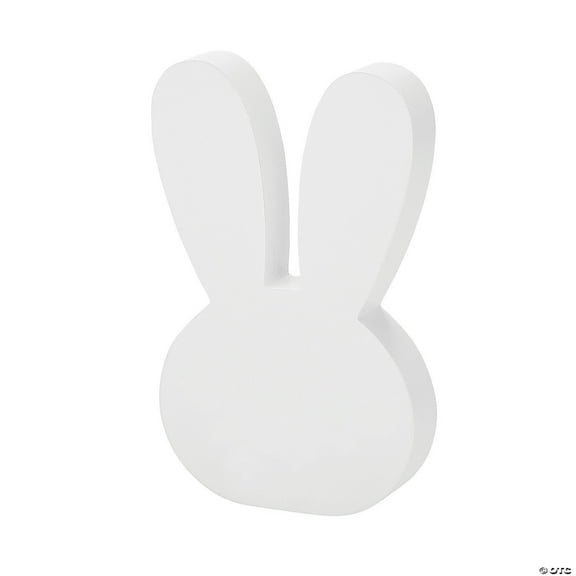 White Easter Bunny-Shaped Tabletop Decoration