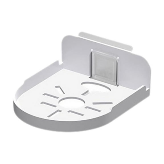 White Easy Install Security Camera Wall Mount, No Drill Camera Bracket With Adhesive Base, Ventilation Holes For Indoor, Outdoor Monitoring 5.5X5.5X3In 0.4Lb