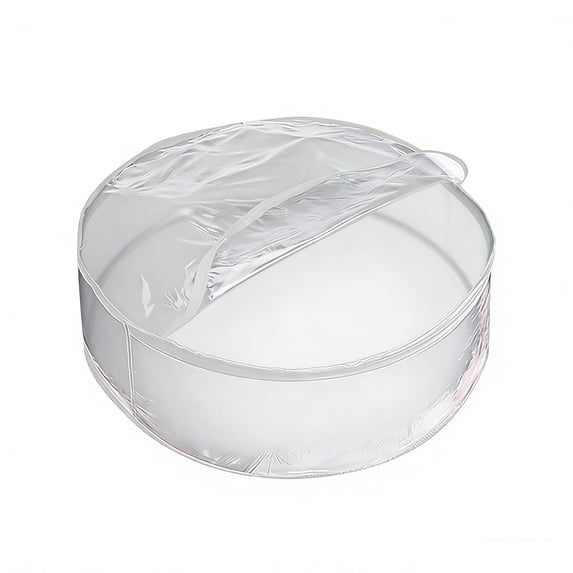 White Edge 91x20cm Clear PVC Wreath Storage Bag, Transparent Holiday Organizer
