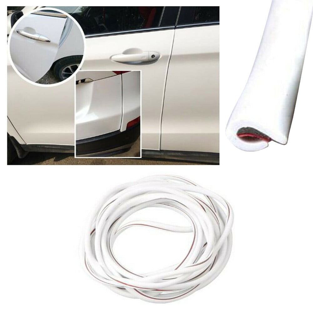 White Edge Door Guard Trim Car Molding Protector Auto 16ft Strip