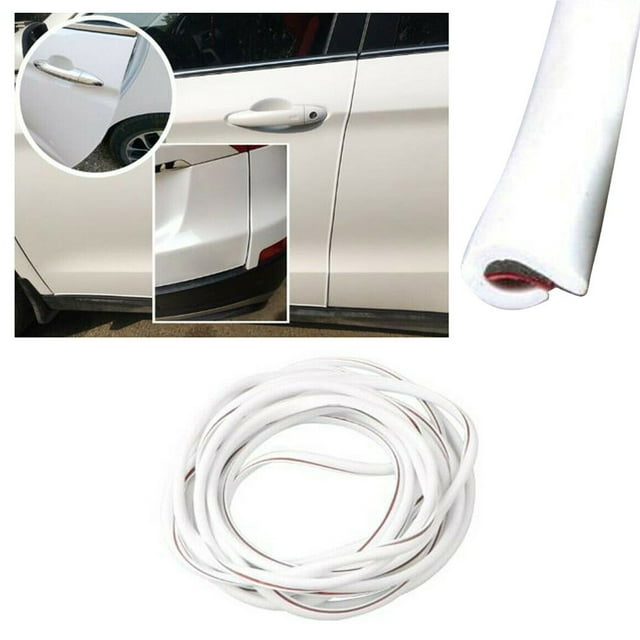 White Edge Door Guard Trim Car Molding Protector Auto 16ft Strip Moulding Guards