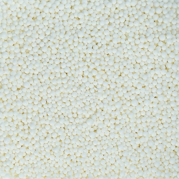 Krazy Sprinkles - Edible White Mini Beads - Vibrant Cookie Decorating, 1/2 Cup