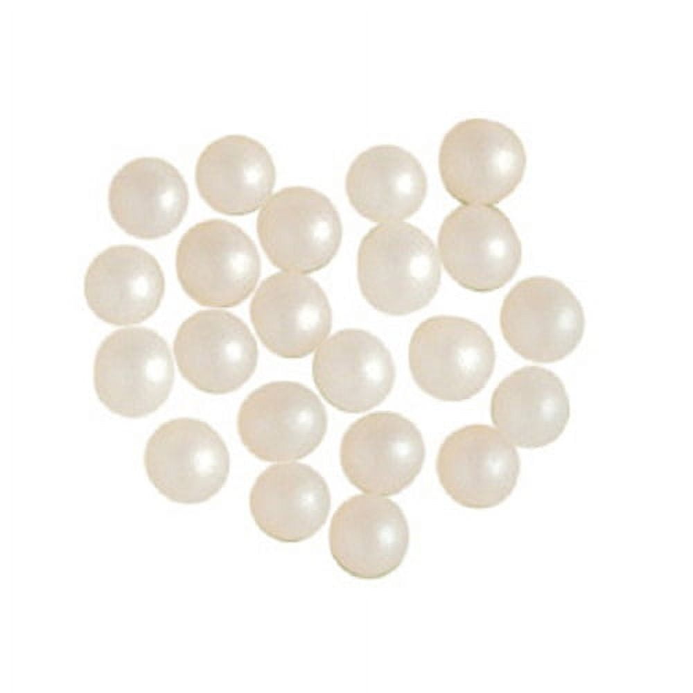 White Edible Sugar Pearls Decoration Balls 4mm 8 Oz 
