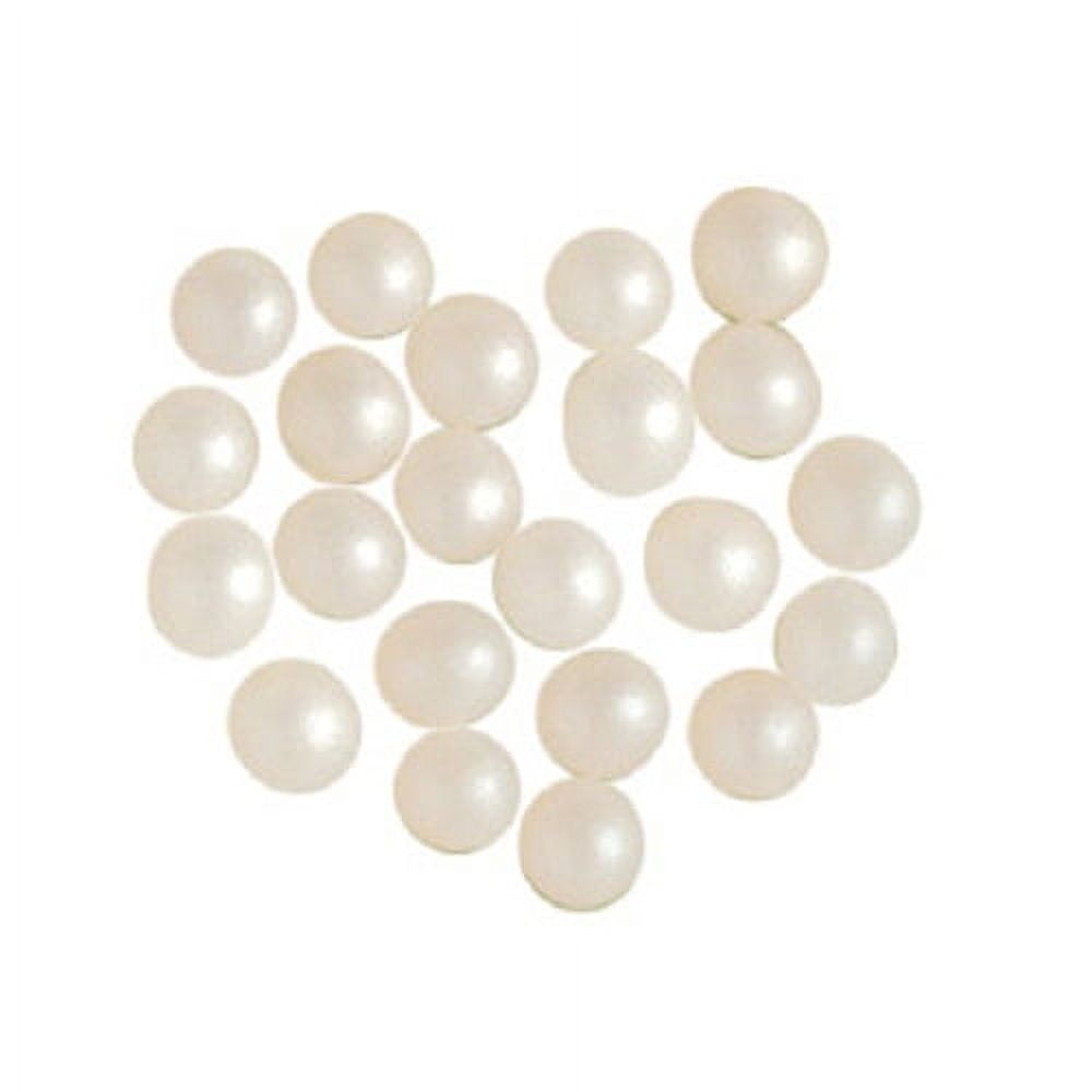 White Edible Sugar Pearls Decoration Balls 4mm 8 Oz