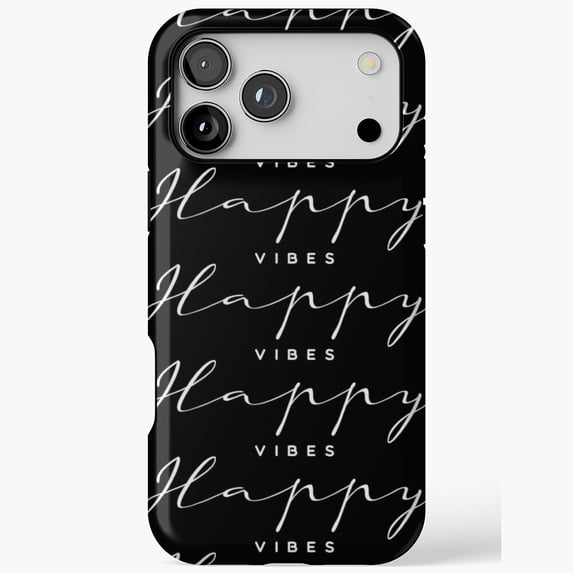 White Edition Happy Energy Design iPhone Case 17 to 11 Pro Max