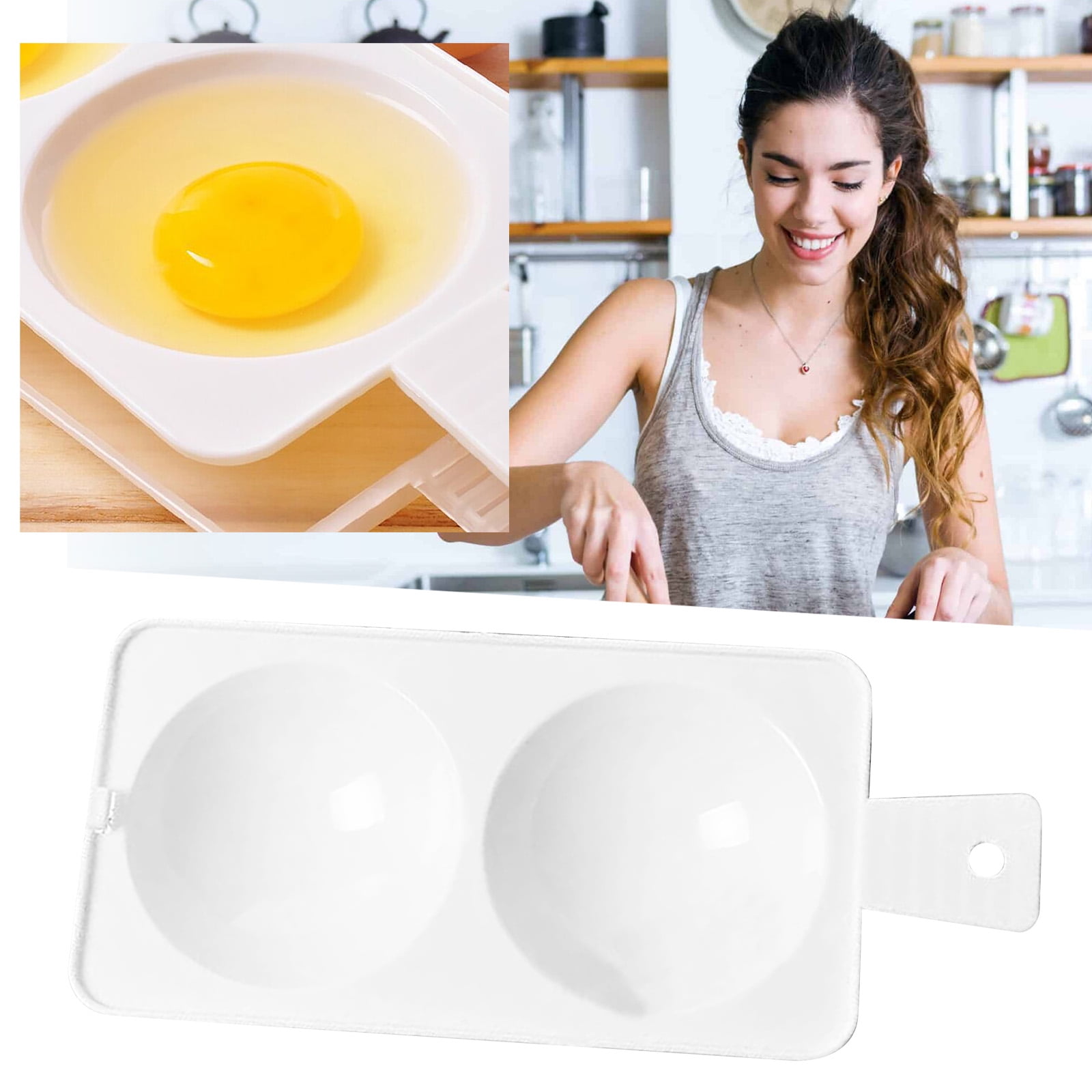 White Egg Poacher, Microwave Egg Boiler Poacher, Microwave Egg Poacher