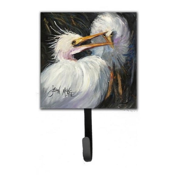 White Egret Leash & Key Holder