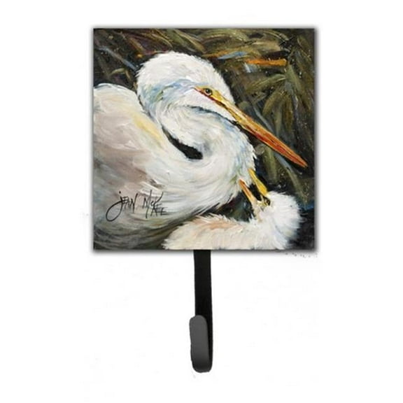 White Egret Leash & Key Holder