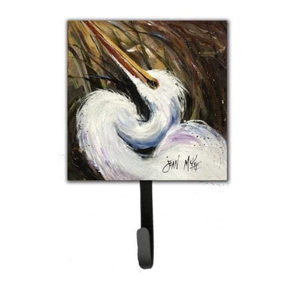 White Egret Leash & Key Holder