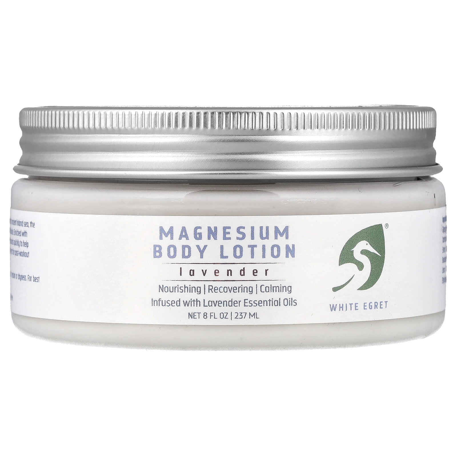 White Egret Magnesium Body Lotion, Lavender, 8 fl oz (237 ml)