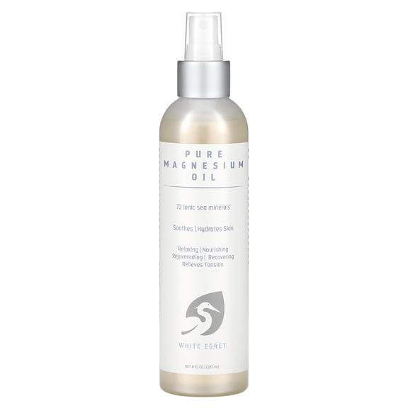 White Egret Pure Magnesium Oil 72 Ionic Minerals - 1 Each - 8 Fz
