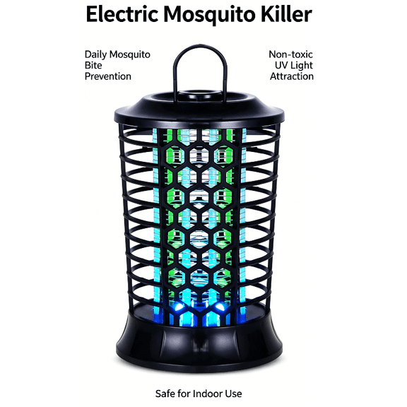 White Electric Bug Zapper Outdoor, Rechargeable Mosquito Lamp with Hanging Loop, Portable Mosquito Killer for Indoor Outdoor Home Camp, Fly Zapper, Fly Traps, Mosquito Zapper