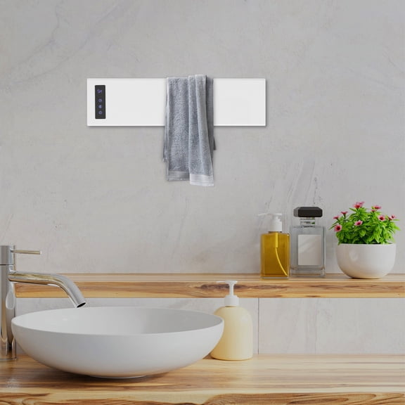 White Electric Towel Warmer, Wall-Mounted Towel Heater, Electric Towel Heater, 110V, Max. Load Bearing Capacity: 20kg/44lbs