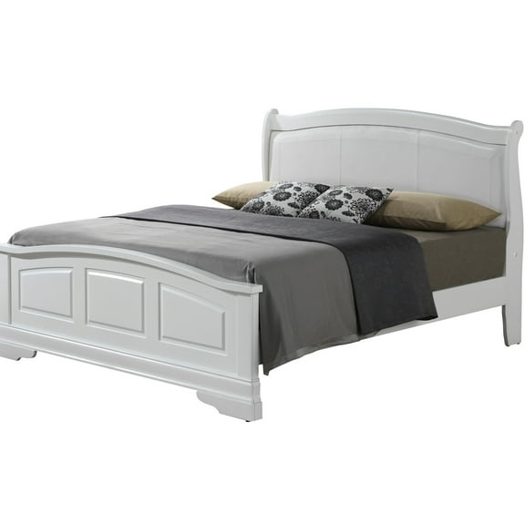 White Elegant Traditional Bed - 81"w X 89"d 44"h Spacious Suits Multiple Decor Schemes Simple Assembly Guarantee And Long-lasting Bedroom Different Decoration Styles