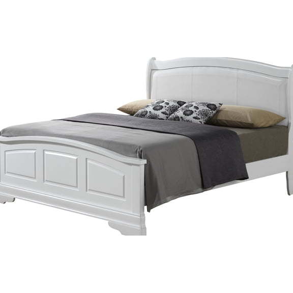 White Elegant Traditional King Bed - 89"d X 81"w 44"h Spacious Suited To Diverse Decor Concepts Simple Assembly Offered And Dependable Bedroom Transformer