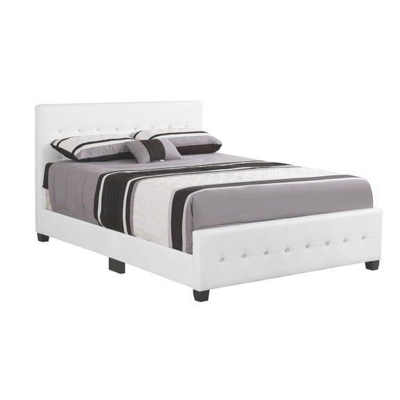 White Elegant Transitional Queen Bed - & Structure 43"h 63"w 88"d Simple Assembly Process Adds Style To Bedroom Stable Construction Feature Charm
