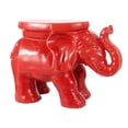 thumbnail image 1 of JONATHAN Y White Elephant 14.25" Ceramic Garden Stool, Red, 1 of 9