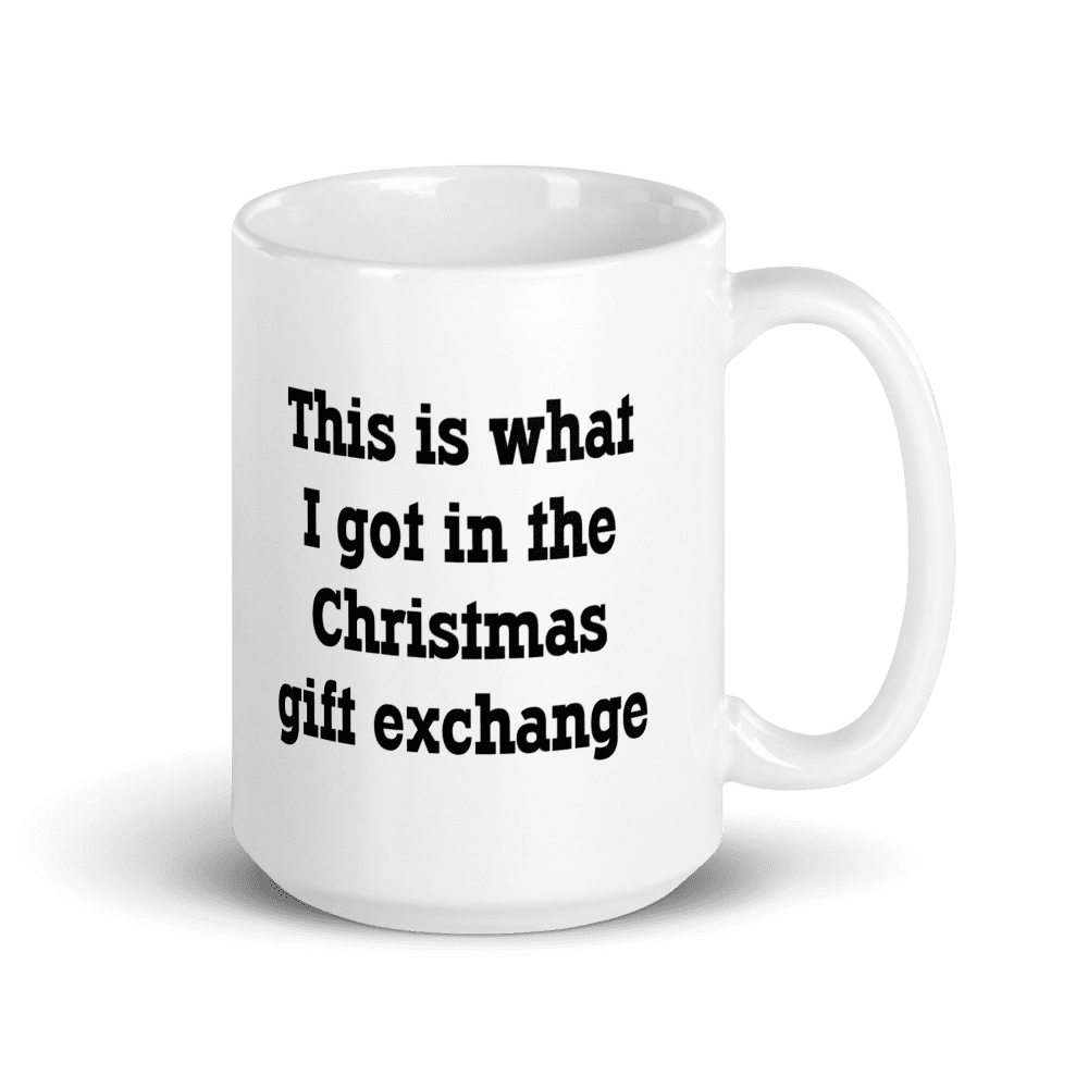 White Elephant Christmas Party Gift Exchange Gag Mug Funny Present 15 oz