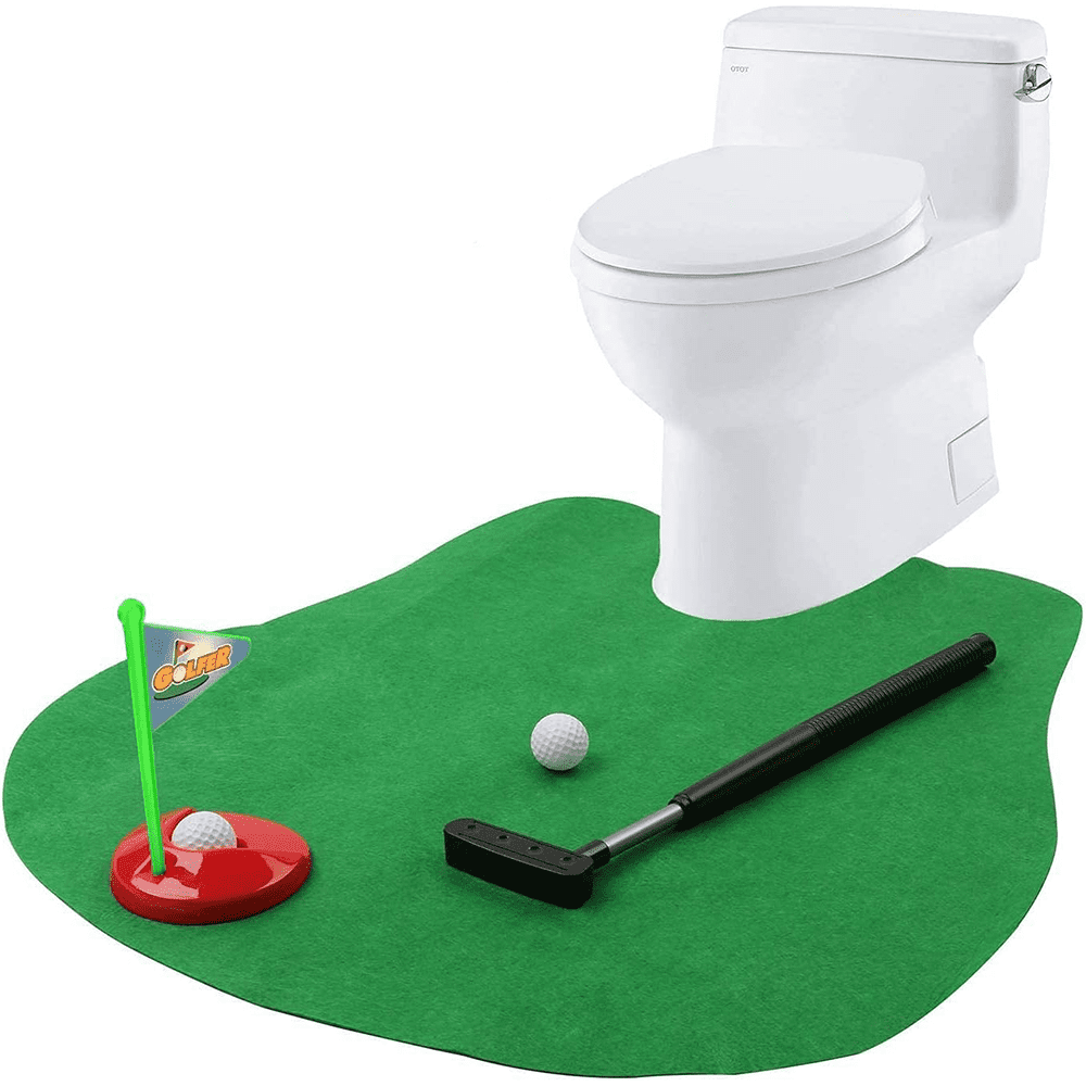 White Elephant Gag Gifts, Toilet Golf Game Practice Mini Golf in Any