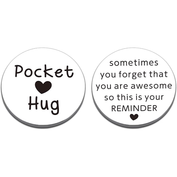 White Elephant Gift for Women Men-Pocket Hug Token Stocking Stuffers for Boys Girls Gift Exchange Game for Christmas Santa Swap Gifts for Her Him Secret Santa Gifts for Friends Inspirational Gifts