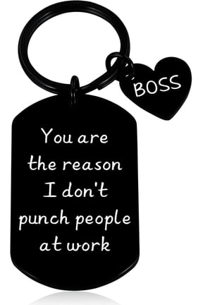 White Elephant Gift for Women Men-Stocking Stuffers for Boss Santa Swap Gift Exchange Keychains Christmas Party Gift for Boss Lady Secret Santa Gifts for Supervisor Boos 's Birtday Day Gifts for Men