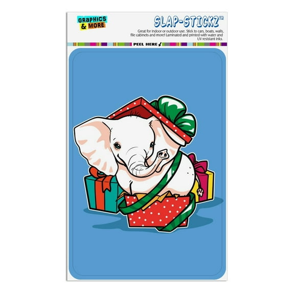White Elephant In Present Gift Box Holiday Christmas Home Business Office Sign