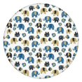 thumbnail image 1 of White Elephant Pattern Round Fitted Tablecloth with Elastic Edge,Dining Table Cover Waterproof,Outdoor Round Tablecloth for Camping,Dining,Indoor and Outdoor, 1 of 7