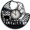 thumbnail image 1 of White Elephant Vinyl Wall Clock,Vinyl Record Clock Wall Art Unique Bedroom kitchen kid Room Decorations Handmade Gift 12 inches, 1 of 6