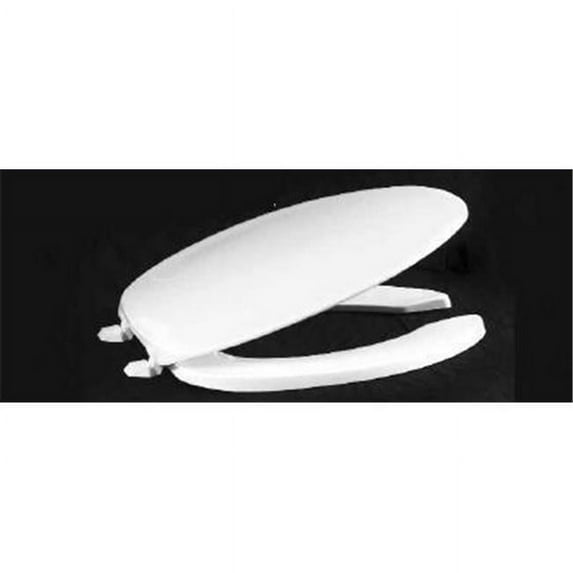 White Elongated Premium Plastic Toilet Seat With Open front