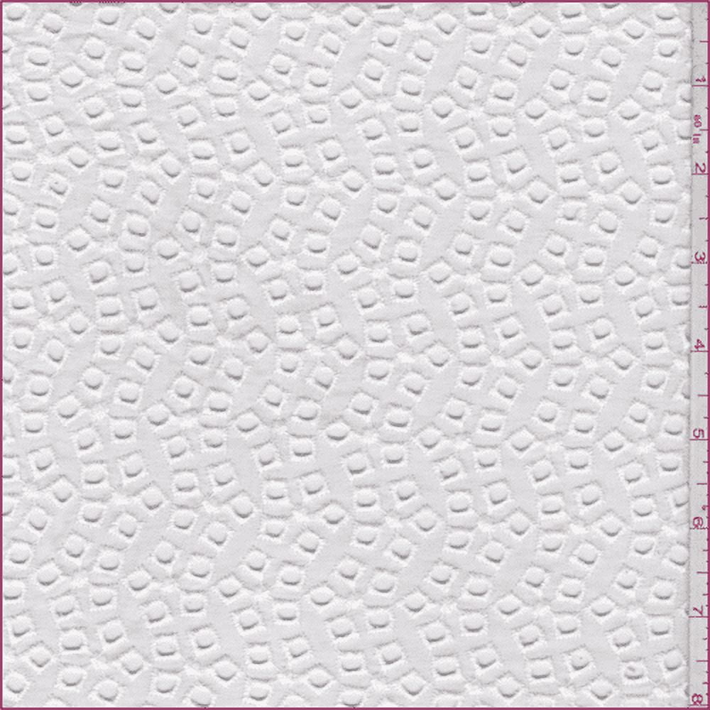 White Embroidered Eyelet, Fabric By the Yard