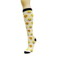 thumbnail image 1 of White Emoji Pattern Socks from the Sock Panda (Knee High), 1 of 1