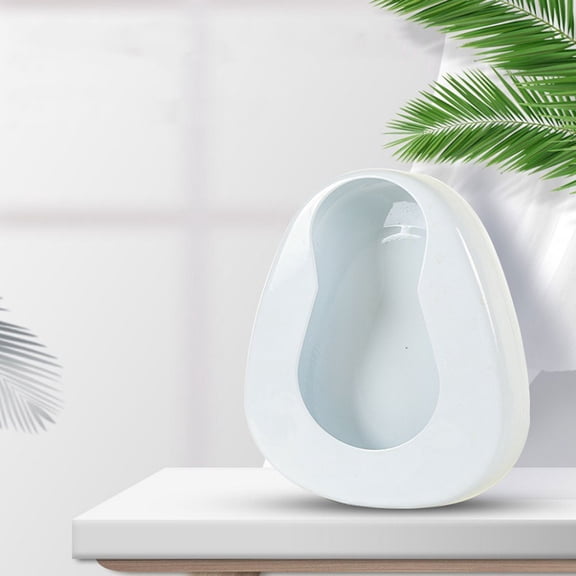 White Enamel Bedpan for Bedridden Elderly and Patients with Comfortable Contoured Shape