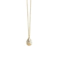 thumbnail image 1 of White Enamel Easter Egg Pendant Necklace With Sparkling Zircon Stones, Floral Design And Polished Gold Tone Chain For Women, Spring Holiday Jewelry, 1 of 6