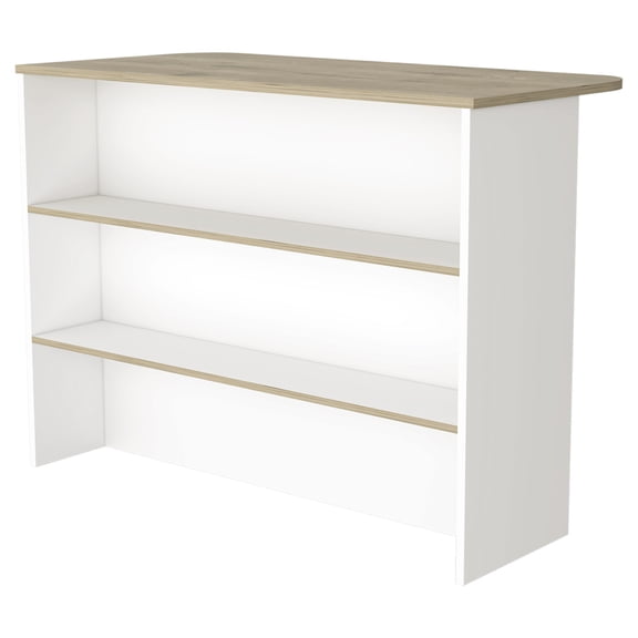 White Engineered Material - 3-Tier Storage for Spices - Kitchen Island Application - Enhance Kitchen Practicality