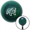 thumbnail image 1 of White English Bulldog Green Metal Flake Shift Knob with M16 x 1.5 Insert Shifter, 1 of 1