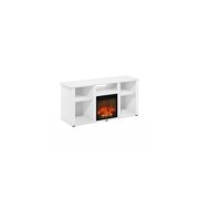 White Entertainment Center with Fireplace for TVs up to 55 Inch