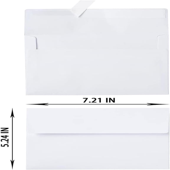 White Envelopes for Invitations, 40 Pcs Blank Envelopes, Invitation Envelopes, Wedding Envelopes, Card Envelopes, Printable, Self Seal for Weddings, Invitations, Photos, Postcards, Greeting Cards
