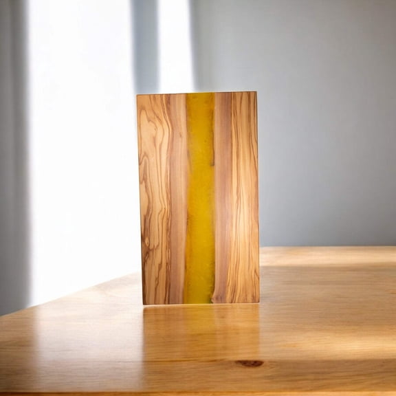 Yellow Epoxy Olive Wood Charcuterie Boards/Serving Board