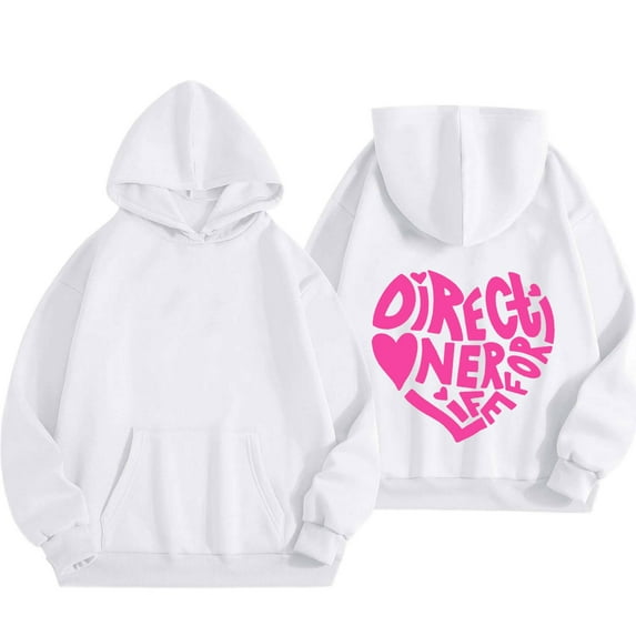 White Essentials Hoodie, Oversized Hoodies for Women, Women's Letter Graphic Print Long Sleeve Drawstring Hoodie Sweatshirt Graphic Sweatshirt Crewneck Long Sleeve Casual Pullover Tops XXL