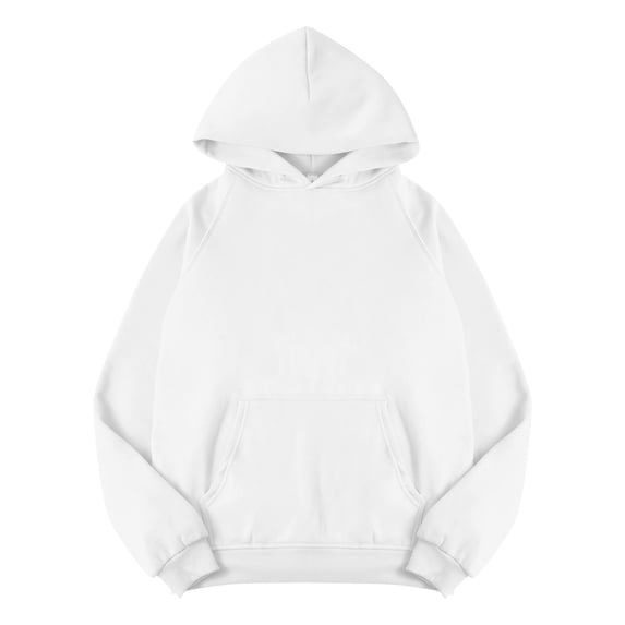 White Essentials Hoodie, Polyester Hoodies for Women, Women Fleece Loose Hoodie Sweatshirt Long Sleeve Pocket Drop Shoulder Pullovers Top XL